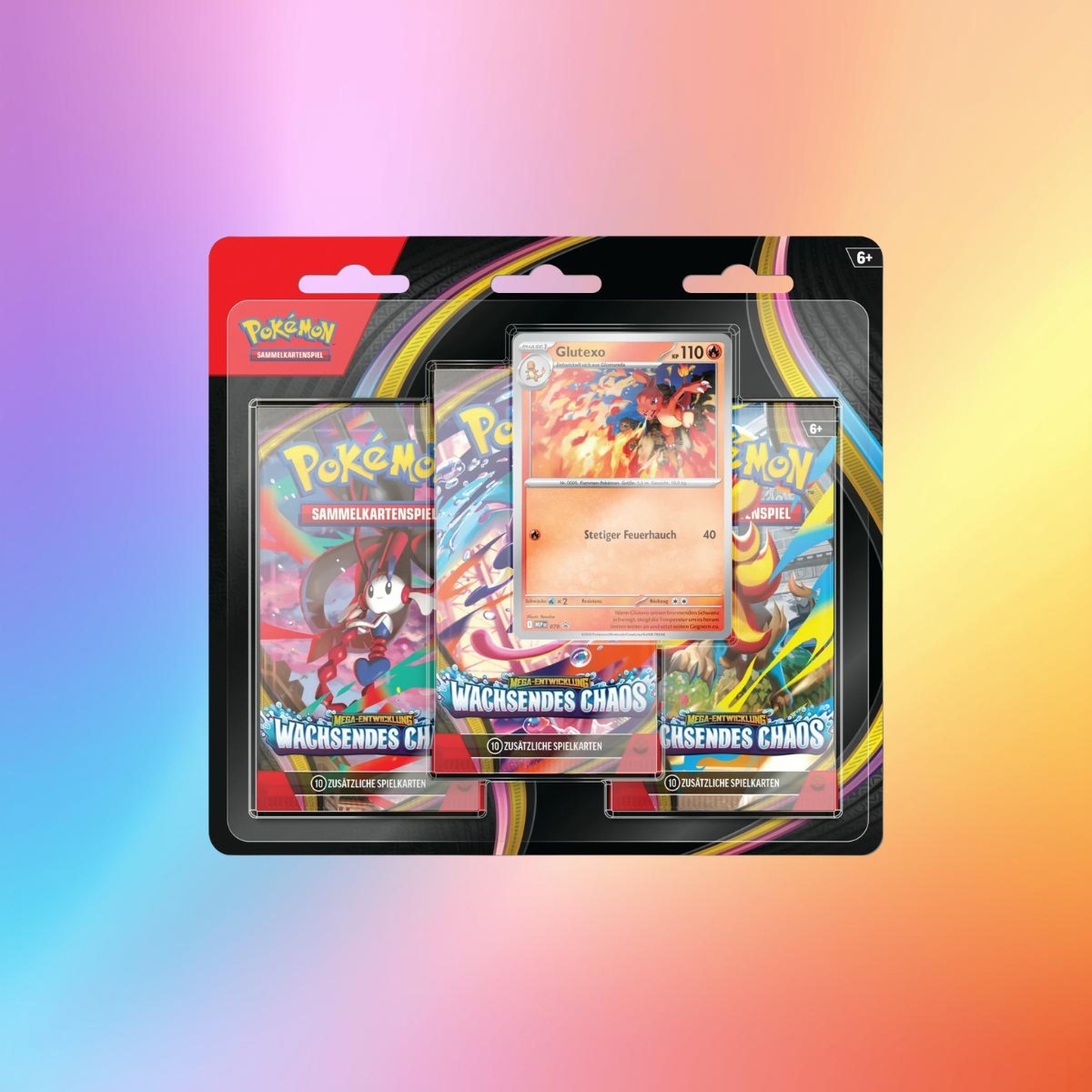 Pokémon – Mega-Entwicklung – Wachsendes Chaos 3-Pack Blister (Deutsch)